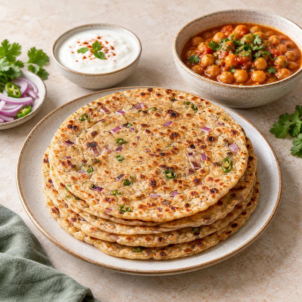 Onion Chilli Roti